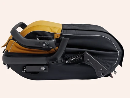 Hamax Milou dog bike trailer folds into compact size