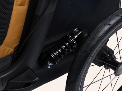 adjustable suspension in the Hamax Milou dog bike trailer