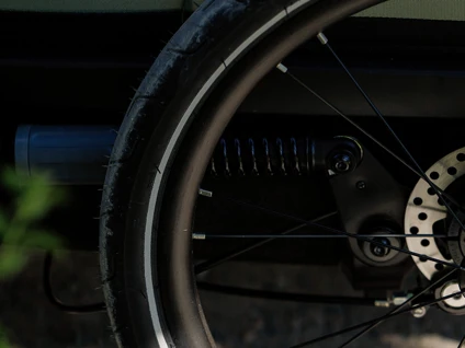 adjustable suspension in the Hamax Outback Next child bike trailer