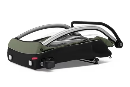flat-folding Thule Courier trailer takes up little trunk space