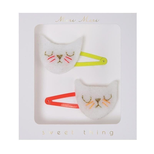 Cat Felt Hair Clips