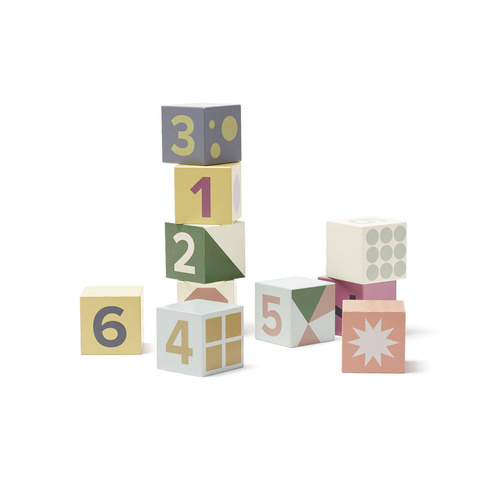 Kid's Concept - Cubes wood 10 pcs EDVIN