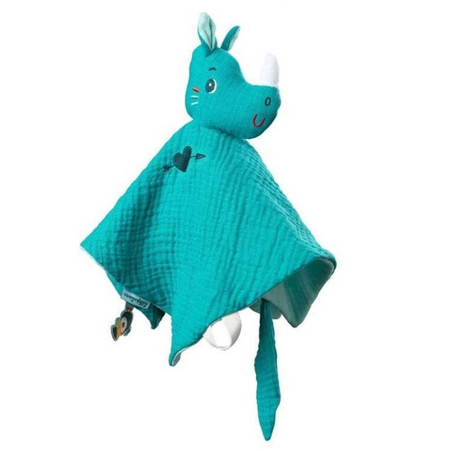 LILLIPUTIENS - Muslin comfort with a mini-hand puppet Rhino Marius 0 m +