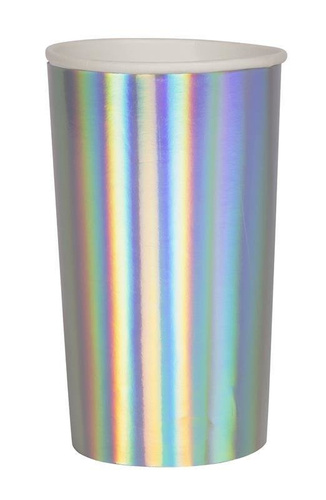 Large Silver Holographic Highball Cup