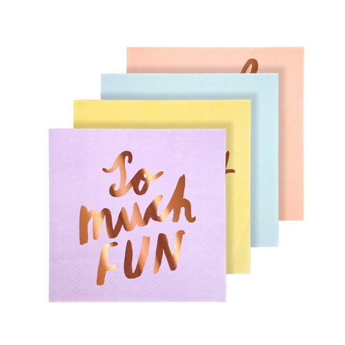 Meri Meri – Rose Gold Pastel Napkins