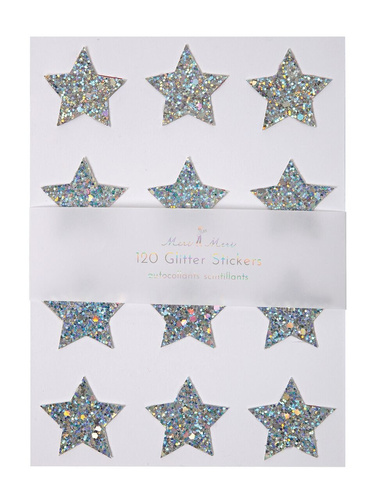 Meri Meri – Silver Glitter Star Stickers