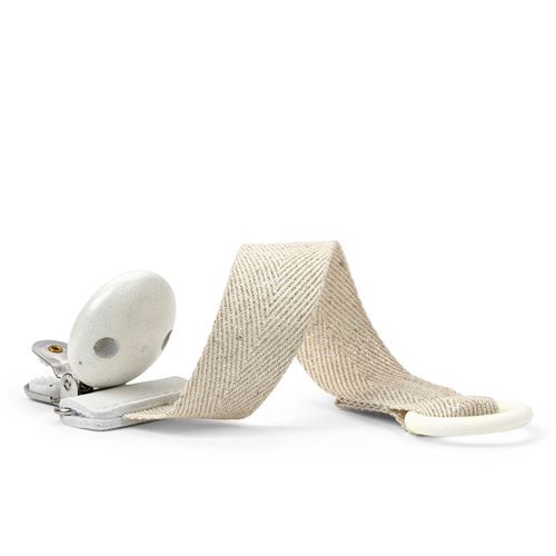 Elodie Details - Wood Pacifier Clip - Silver Sheen