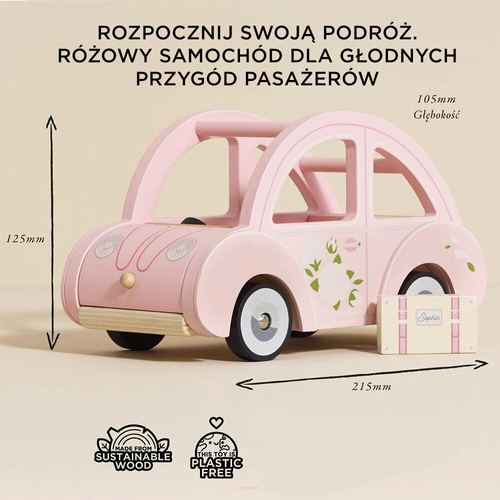 Le Toy Van -Retro Wooden Car Sophie, Pink