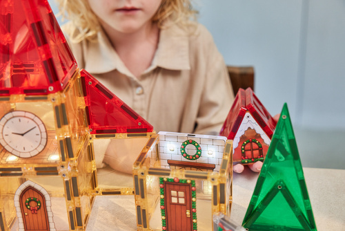 CLEVERCLIXX – Christmas Village Advent Calendar magnetic tiles - 46 el.