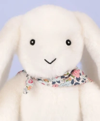 DOUDOU – Lapin Fleurette plush rabbit by Doudou et Compagnie, 25 cm, white
