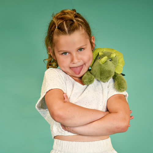 DOUDOU - magnetic plush Podcoll Dinosaur, Histoire d'Ours, 30 cm, green