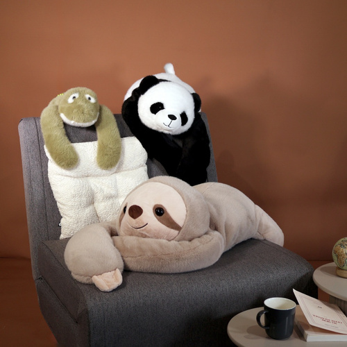 DOUDOU – weighted plush panda (Histoire d'Ours), 75 cm, black and white