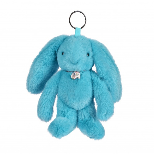 DOUDOU – Lapin Fleurette handbag charm, Doudou et Compagnie, turquoise