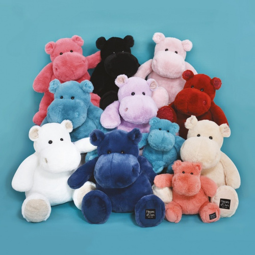 DOUDOU – HIP'COOL plush hippo by Histoire d'Ours, 40 cm, beige