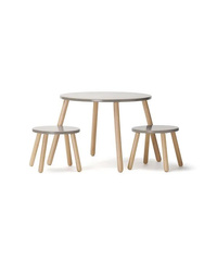 Kid's Concept - Stool and table set -  light brown