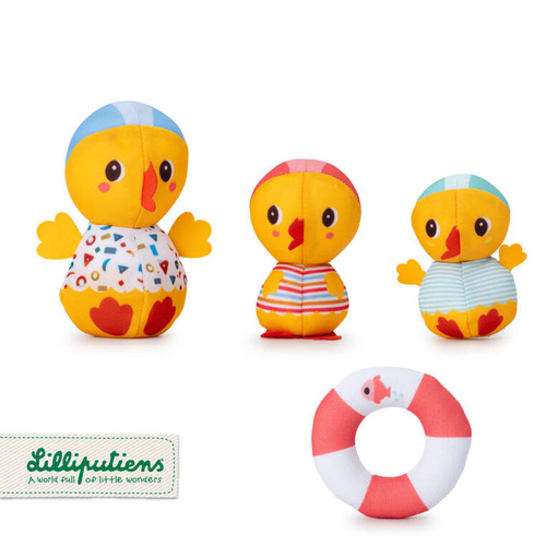 LILLIPUTIENS 3 bath ducklings Swimming lessons 9 m+