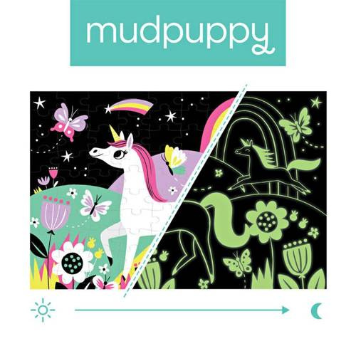 Mudpuppy - Unicorn Glow-in-the-dark Puzzle