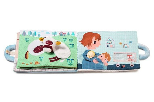 LILLIPUTIENS - Soft activating book with mini - cuddly toys "Baby boom" Farma 18 m +
