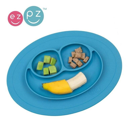 EZPZ - Silicone plate with washer small 2in1 Mini Mat blue