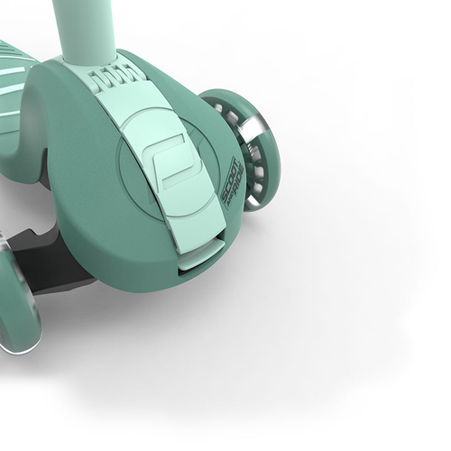 SCOOTANDRIDE - Highwaykick 3S - scooter with 2-in-1 control system and LED wheels, foldable 3+, forest