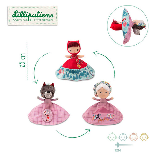LILLIPUTIENS - Little red riding hood reversible storydoll 12 m +