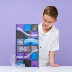 CONNETIX – Magnetic Tiles Ball Run Galaxy Pack - 61 pieces