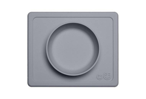 EZPZ - Silicone bowl with 2in1 placemat Mini Bowl gray