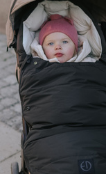ELODIE DETAILS - Luxe Wool & Down Stroller Footmuff, Black