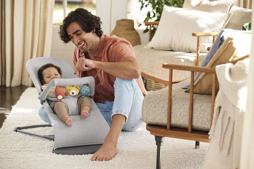 BABYBJÖRN - Bouncer BLISS Woven - Light grey mélange