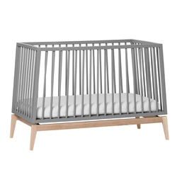 LEANDER - LUNA™ baby cot 0-3 yrs, Grey/Oak + Conversion kit