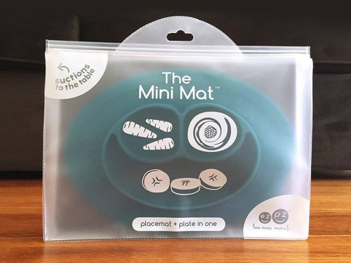 EZPZ - Silicone plate with washer small 2in1 Mini Mat blue