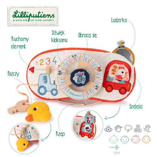 LILLIPUTIENS Soft activation board for play Farm 10 m+