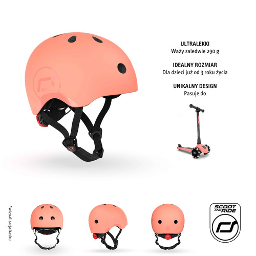 SCOOTANDRIDE - S-M helmet for children 3+ Peach