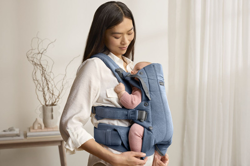 BABYBJORN - Baby Carrier Harmony, Woven, Blue mélange