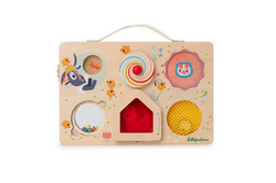 LILLIPUTIENS Wooden manipulation board with Farma suitcase 12 m+