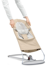 BABYBJÖRN - Fabric Seat for Baby Bouncer Balance Balance Soft, Beige/Grey, Woven/Jersey