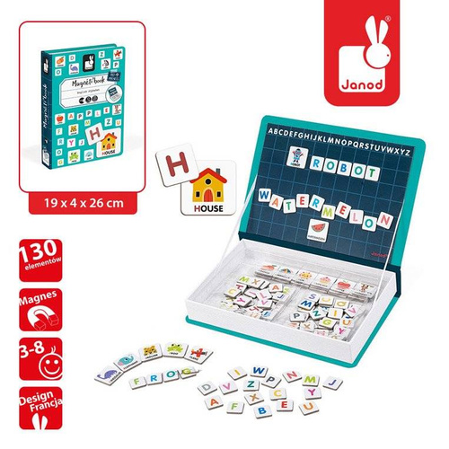 Janod - Magnetic puzzle Alphabet Magnetibook collection 2018