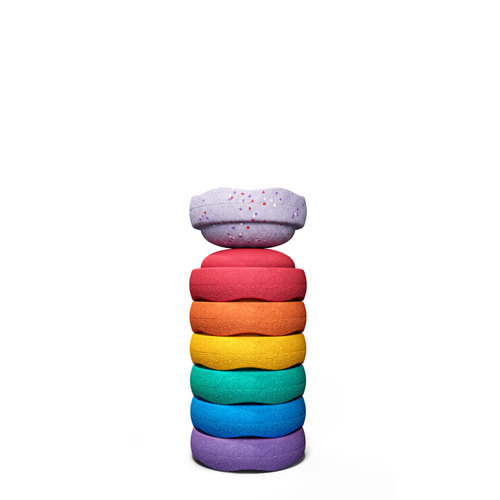 STAPELSTEIN – sensory discs for active play, Original Mini Winter Special (6-piece set) – Rainbow Classic