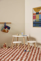 Kid's Concept - Stool and table set -  white