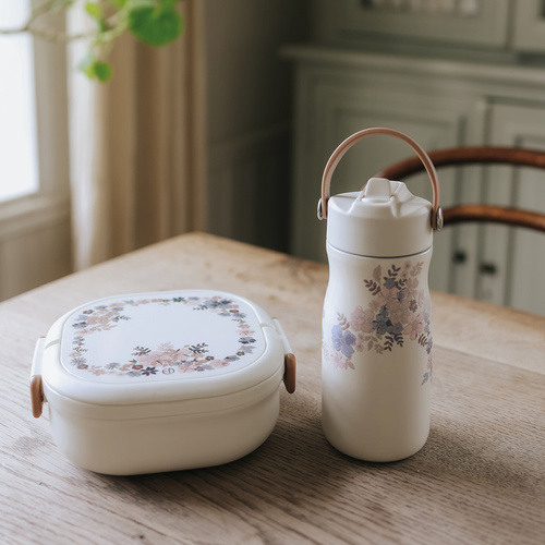 Elodie Details - lunchbox large + thermal bottle, Blue Garden - SET