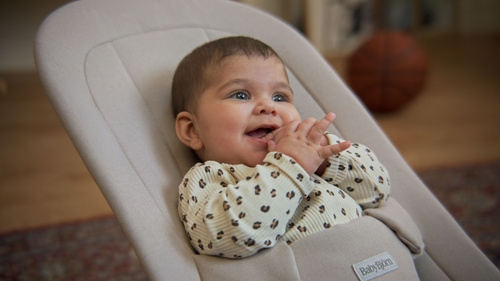 BABYBJÖRN - bouncer BEGIN WOVEN, Sand Grey