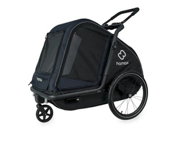 Bicycle trailer for a dog - Hamax Pluto L 45 kg - Blue / Black