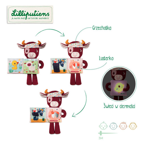 LILLIPUTIENS - Cuddle book Rosalie the cow 3m+