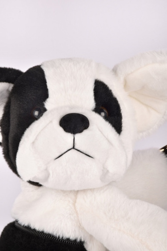 DOUDOU – plush dog shoulder bag, Doudou et Compagnie, black and white