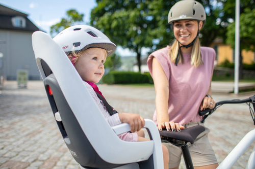 Hamax - Caress w/carrier adapter (rack mounted) - White/black