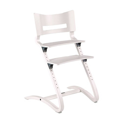 LEANDER - CLASSIC ™ high chair, white + safety bar, tray, Dark Blue pillow - SET