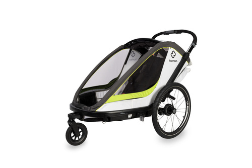 Hamax - Bike trailer for kids BREEZE, double - White/green