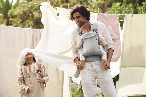 BABYBJORN - Baby Carrier Harmony, Woven, Light grey mélange