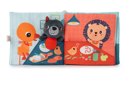 LILLIPUTIENS Activation book with a mini cuddly toy Bon appetit! Wolf Louis 12 m+