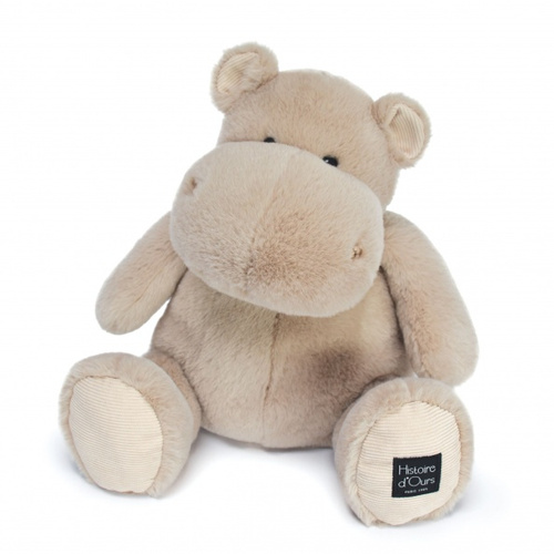 DOUDOU – HIP'COOL plush hippo by Histoire d'Ours, 40 cm, beige